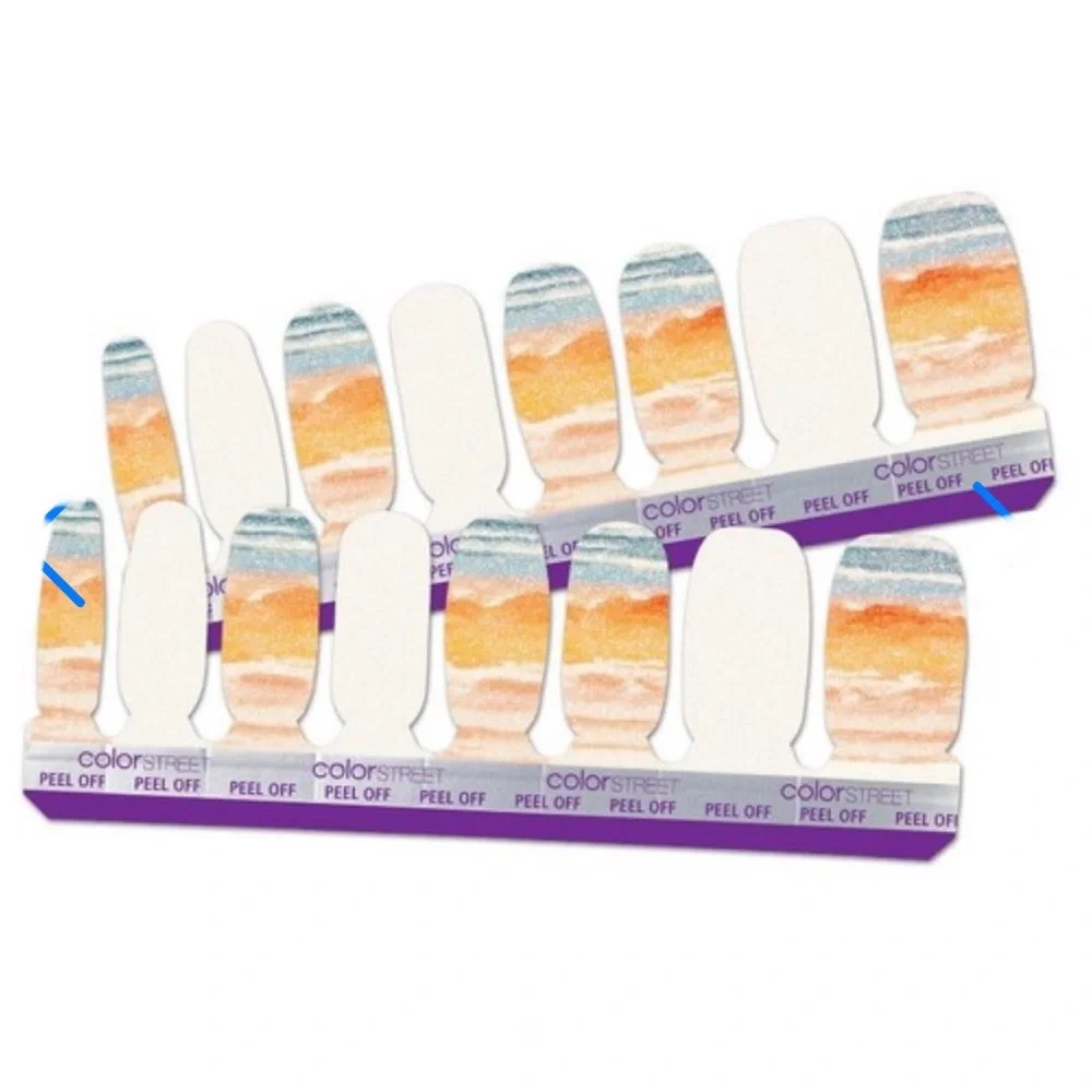 *Retired* Color Street: Canyon Sunset | White Orange Yellow Blue Summer Spring - Picture 10 of 10